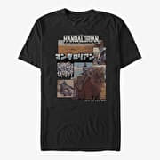Merch Star Wars: The Mandalorian - Mando Comic Unisex T-Shirt Black