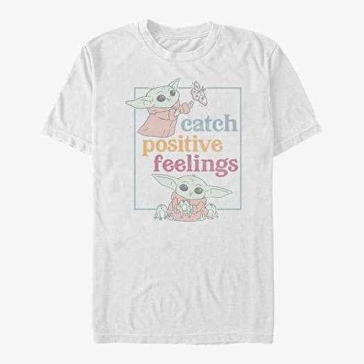 T-krekls Merch Star Wars: The Mandalorian - Positive Feelings Unisex T-Shirt White