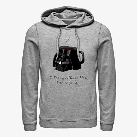 Mikina Merch Star Wars: Classic - Coffee on the Dark Side Unisex Hoodie Heather Grey