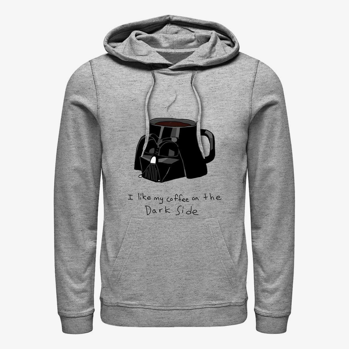 Sweatshirts Merch Star Wars: Classic - Coffee on the Dark Side Unisex Hoodie Heather Grey