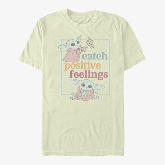 Póló Merch Star Wars: The Mandalorian - Positive Feelings Unisex T-Shirt Natural