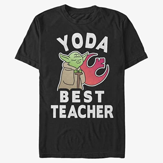 T-shirt Merch Star Wars: Clone Wars - Yoda Teacher Unisex T-Shirt Black