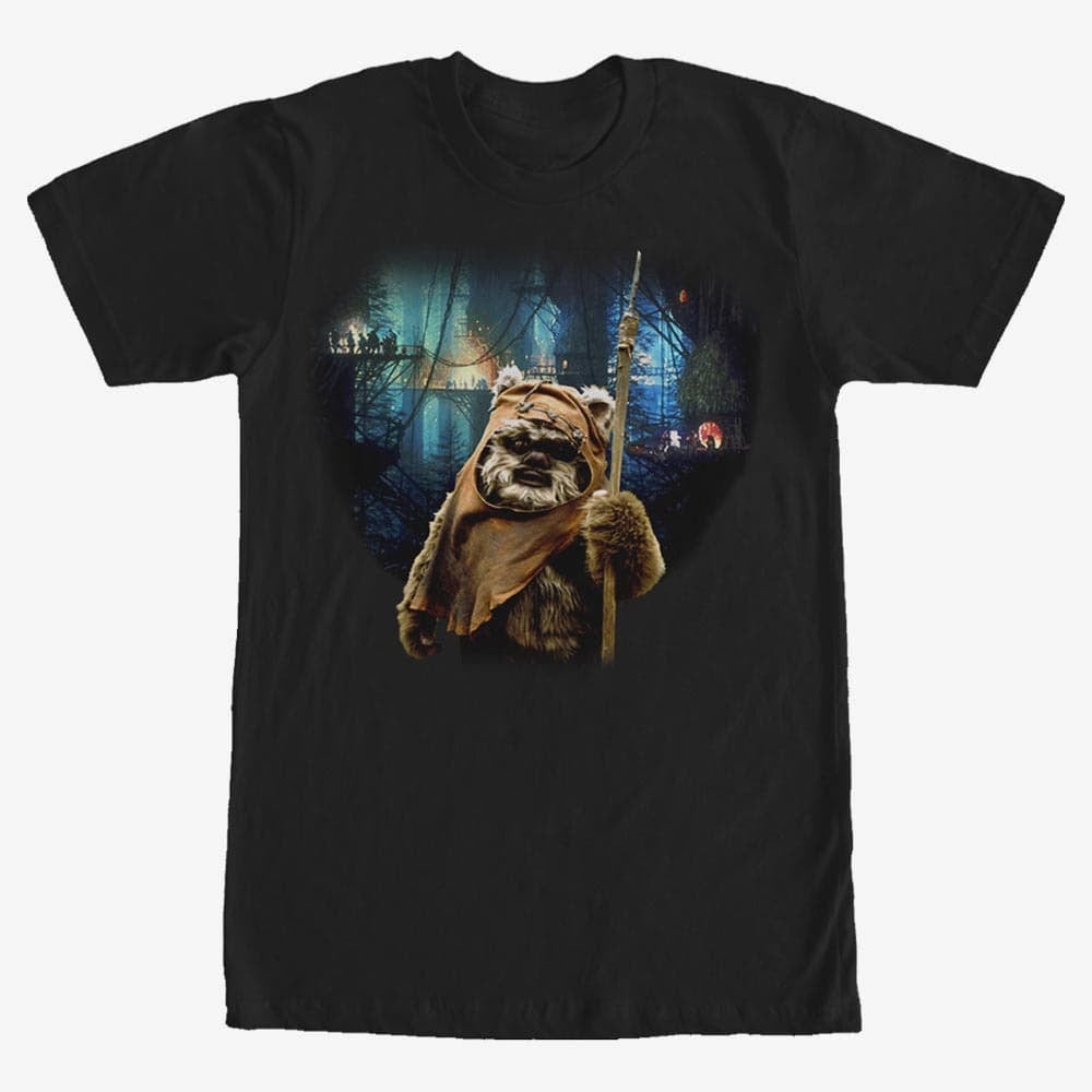 T-shirts Merch Star Wars: Classic - Wicket Village Unisex T-Shirt Black