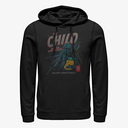 Džemperis Merch Star Wars: Mandalorian - Baby Yoda Bjorn Unisex Hoodie Black