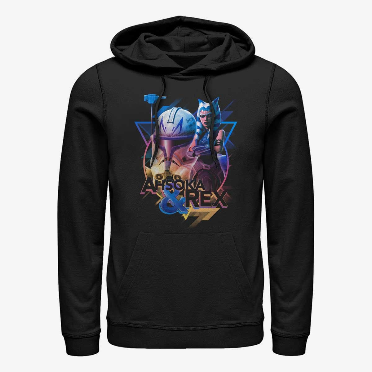 Hoodies and sweatshirts  Merch Star Wars: Clone Wars - Triangular Ahsoka Rex Unisex Hoodie Black