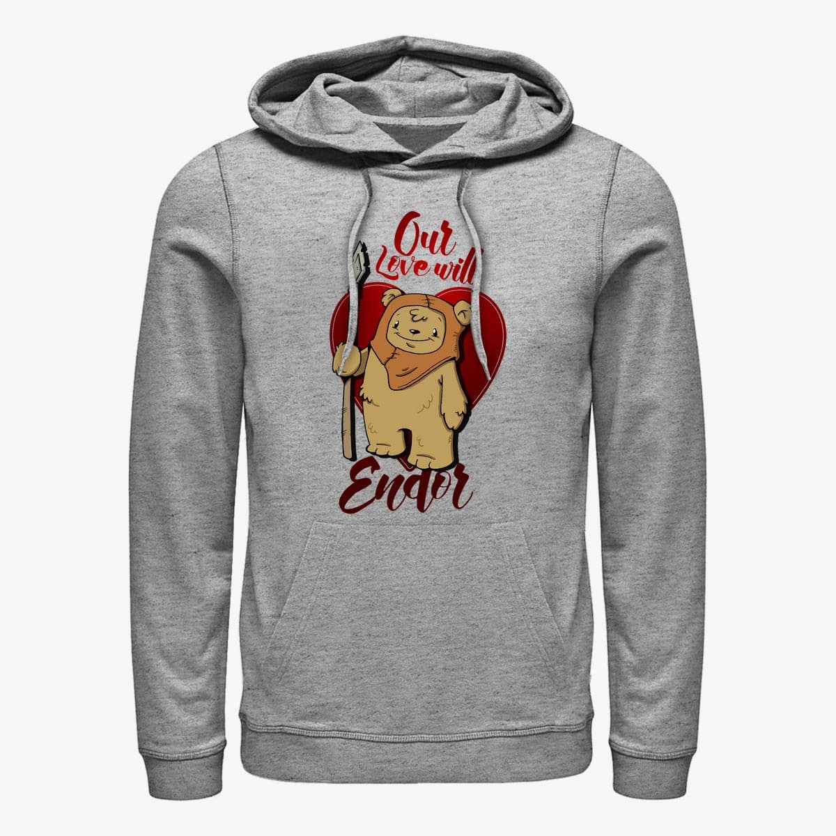 Hættetrøjer og sweatshirts Merch Star Wars - Love WIll Endor Unisex Hoodie Heather Grey