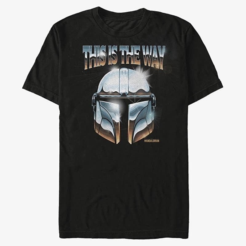 T-Shirt Merch Star Wars: The Mandalorian - CHROME DOME Unisex T-Shirt Black