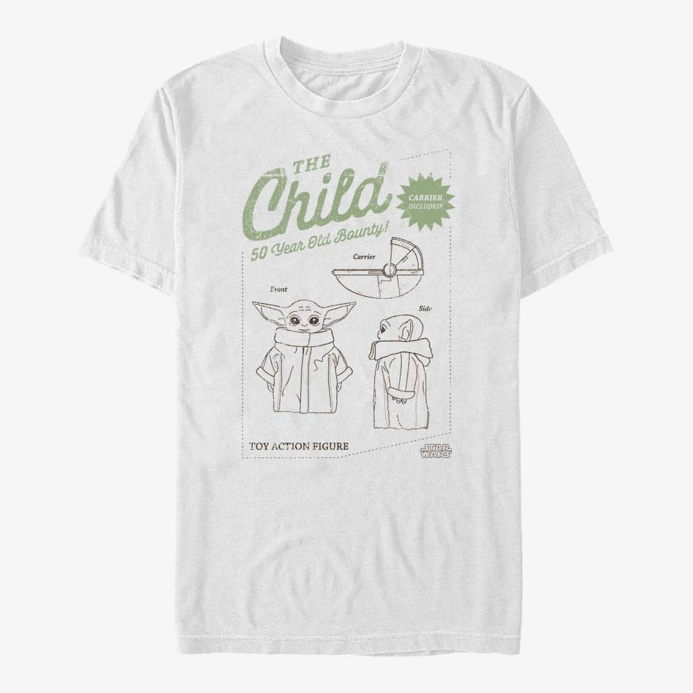 T-shirts Merch Star Wars: The Mandalorian - Toy Action Figure Unisex T-Shirt White