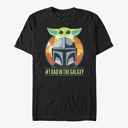 T-särk Merch Star Wars: The Mandalorian - Mando Piggy Back Unisex T-Shirt Black