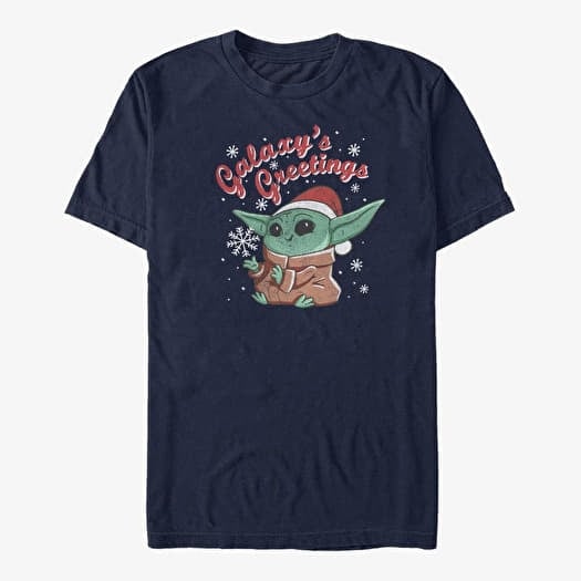 Merch Star Wars: The Mandalorian - CHILD GREETINGS Unisex T-Shirt Navy Blue