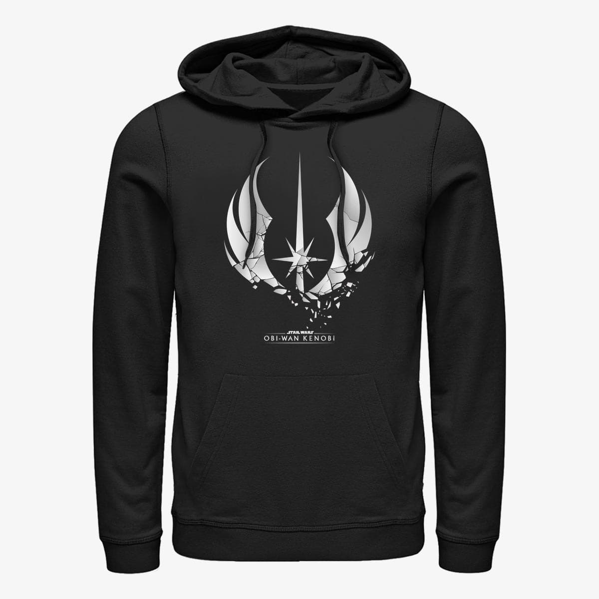 Moletons e blusas de moletom Merch Star Wars Obi-Wan - Shattered Jedi Logo Unisex Hoodie Black