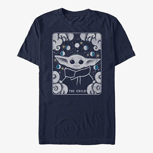 T-shirt Merch Star Wars: The Mandalorian - TAROT CHILD Unisex T-Shirt Navy Blue