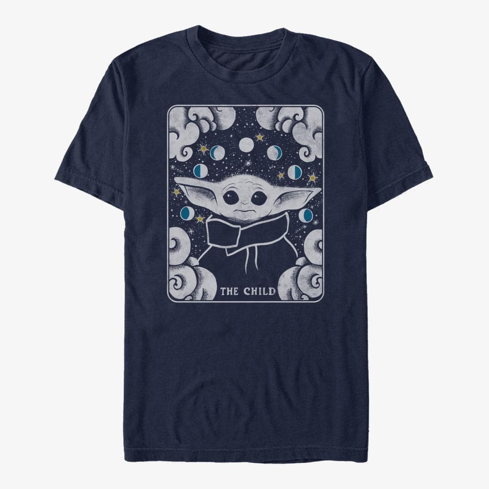 T-shirts Merch Star Wars: The Mandalorian - TAROT CHILD Unisex T-Shirt Navy Blue