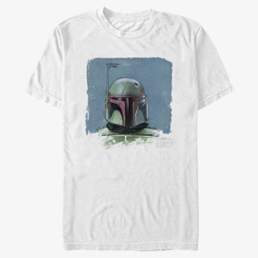 T-shirt Merch Star Wars Book of Boba Fett - Boba Fett Portrait Unisex T-Shirt White