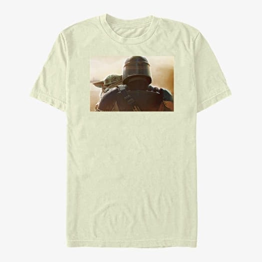 Póló Merch Star Wars: The Mandalorian - Child Peek Unisex T-Shirt Natural