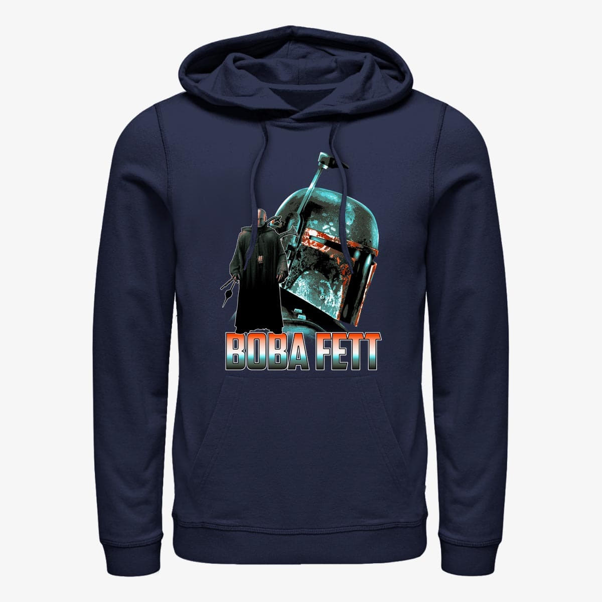 Mikine Merch Star Wars: The Mandalorian - MandoMon Epi6 Tracking Unisex Hoodie Navy Blue