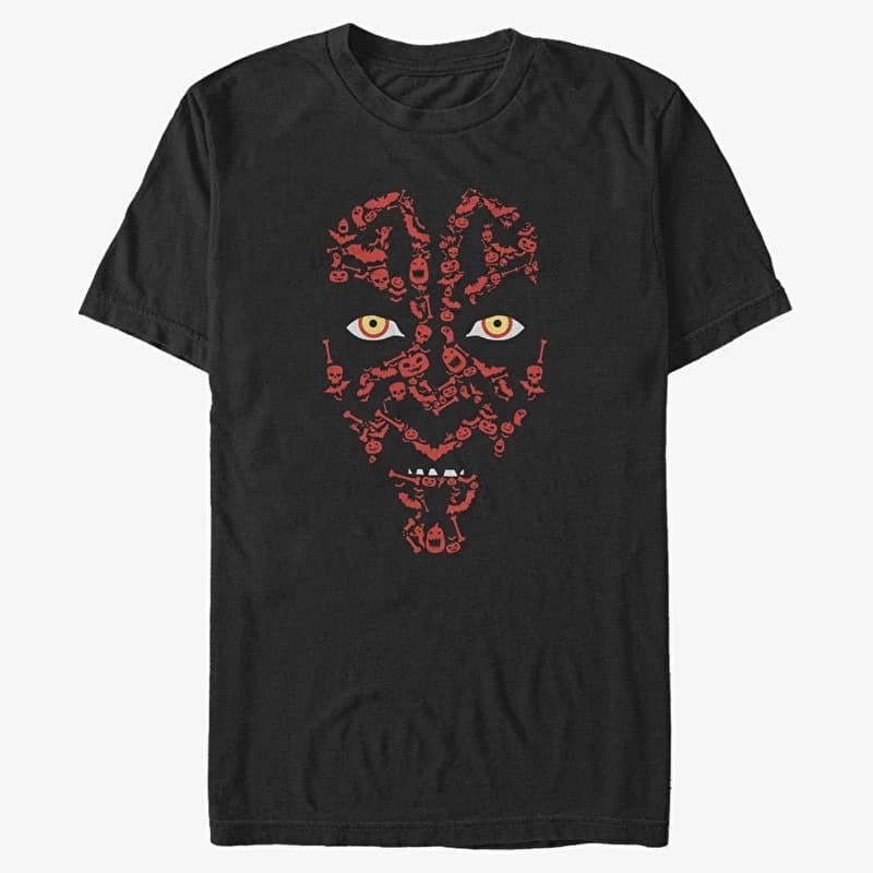 T-Shirt Merch Star Wars: Classic - MAUL HALLOWEEN ICONS Unisex T-Shirt Black