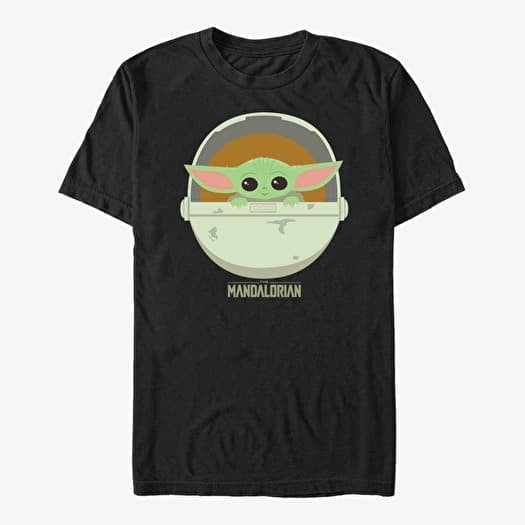 T-särk Merch Star Wars: The Mandalorian - The Child Cute Bassinet Unisex T-Shirt Black