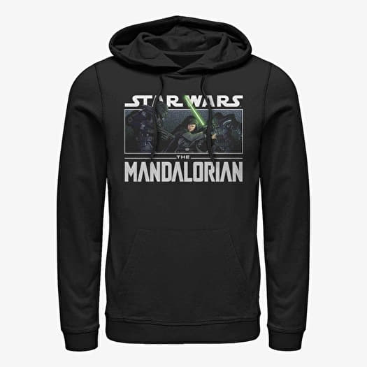 Mikina Merch Star Wars: The Mandalorian - Luke VS Dark Troopers Unisex Hoodie Black
