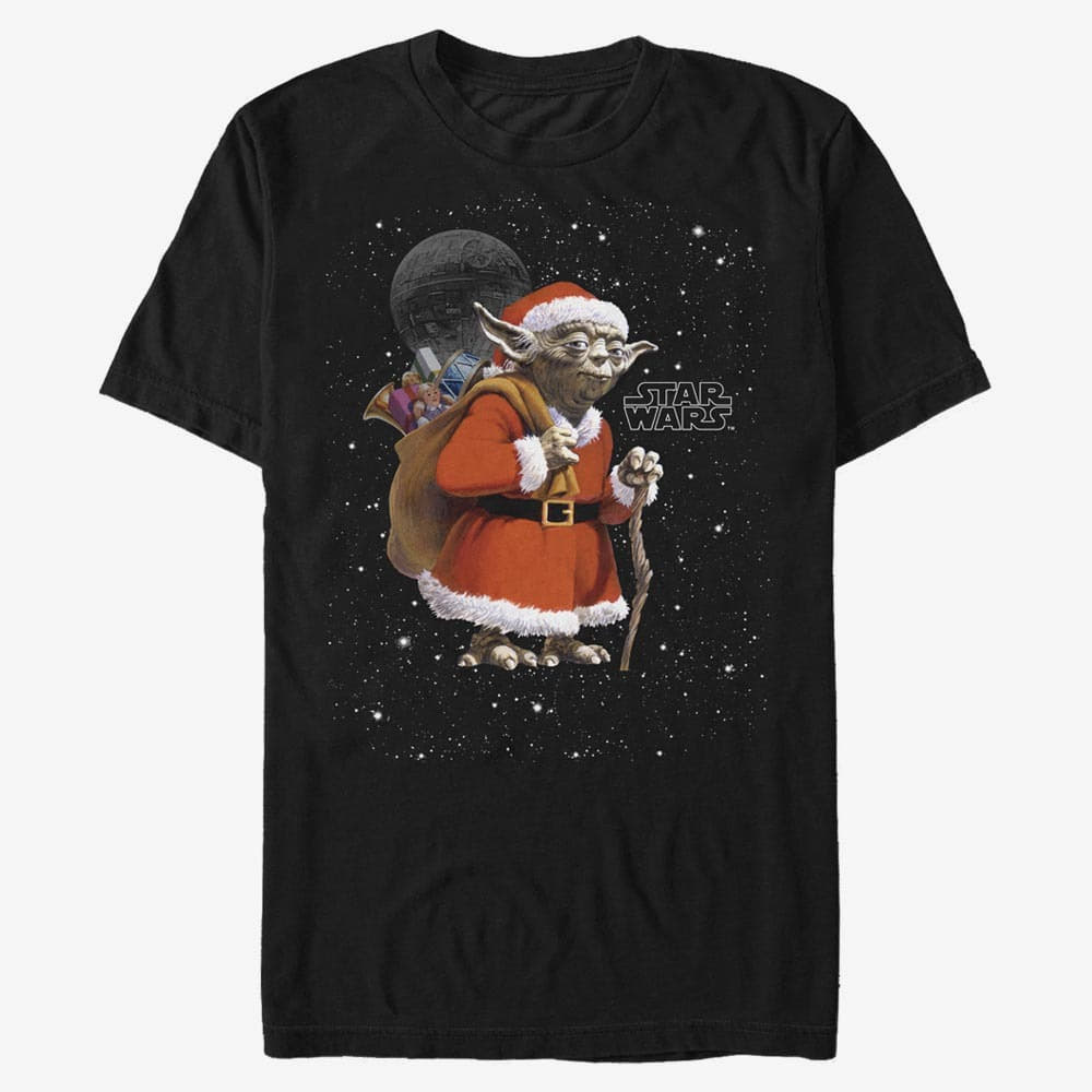Tricouri Merch Star Wars: Classic - Yoda Stars Night Unisex T-Shirt Black
