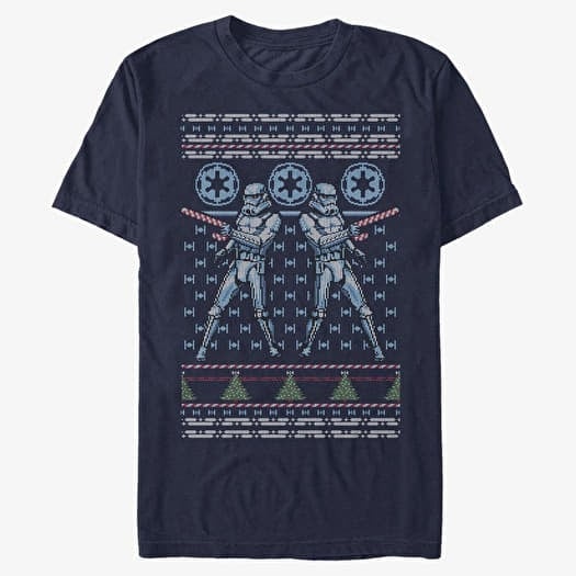 Tričko Merch Star Wars: Classic - Troop Canes Unisex T-Shirt Navy Blue