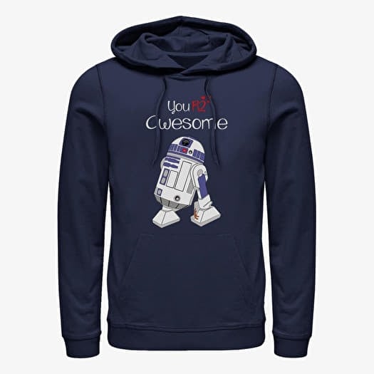 Sweatshirt Merch Star Wars: Classic - You R2 Awesome Unisex Hoodie Navy Blue