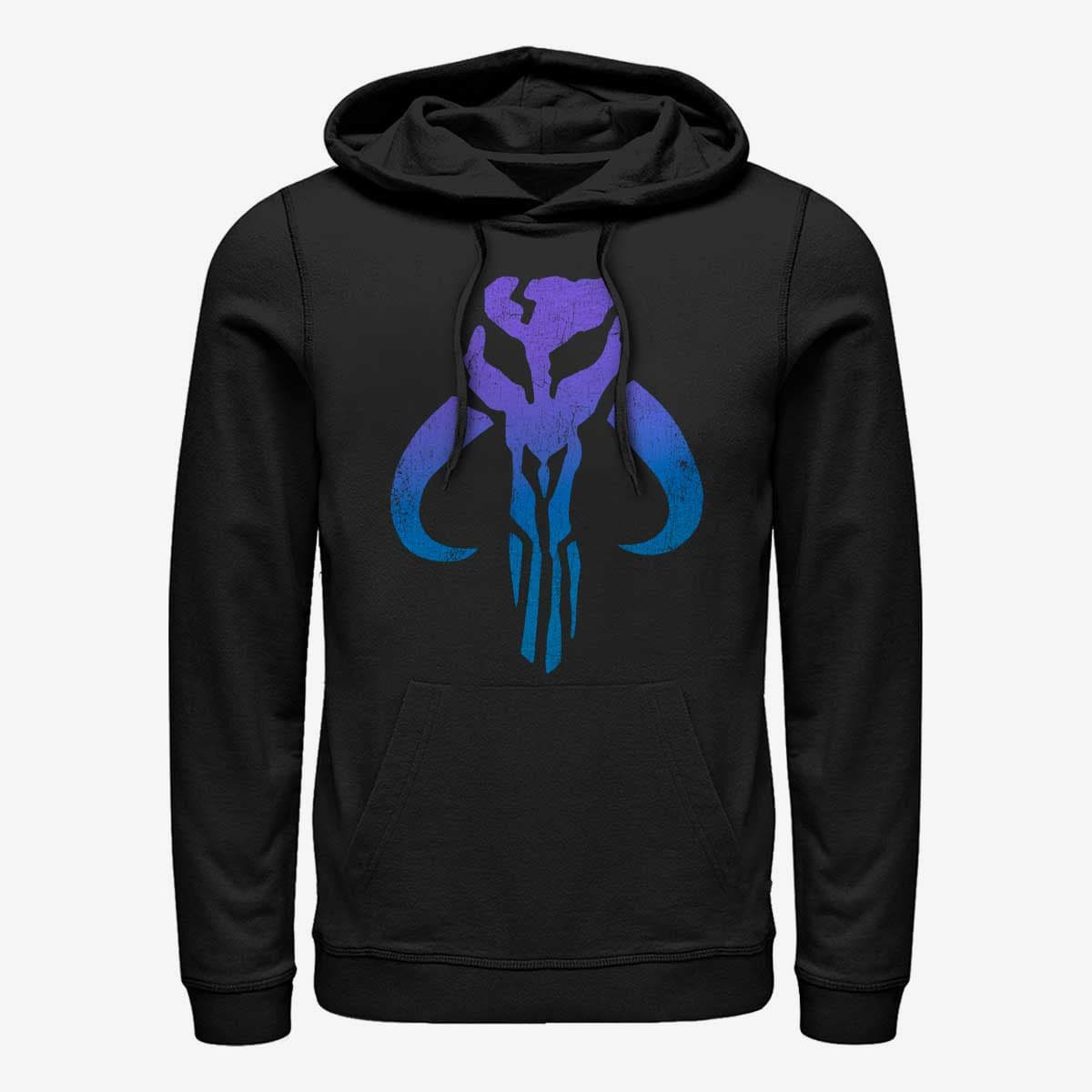 Mikiny Merch Star Wars: The Mandalorian - Mando Logo Unisex Hoodie Black