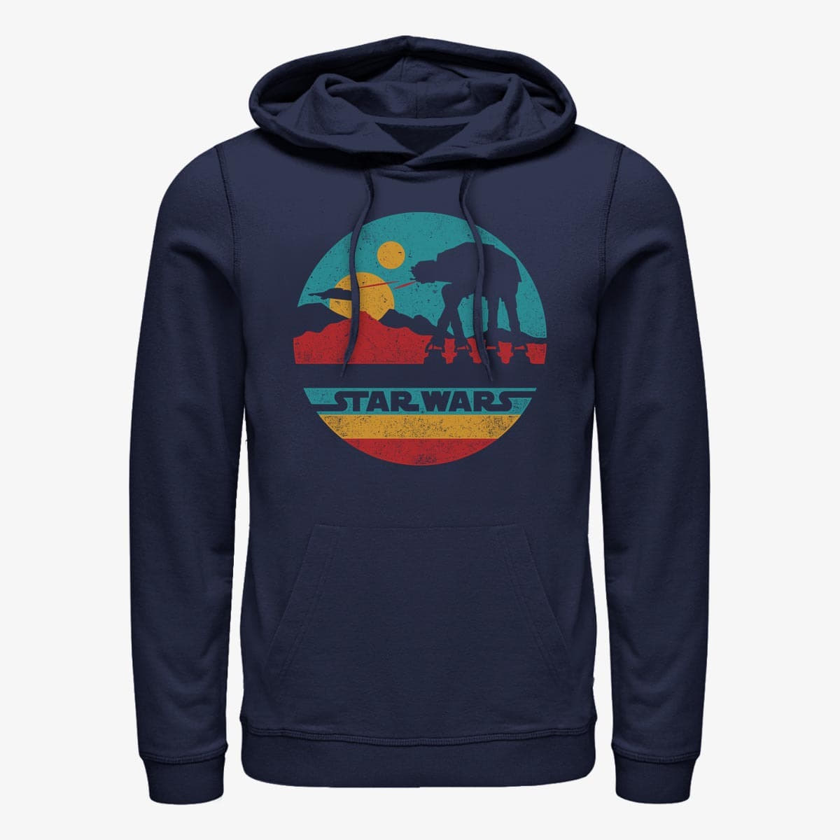 Hoodies and sweatshirts  Merch Star Wars - At At Mountain Unisex Hoodie Navy Blue