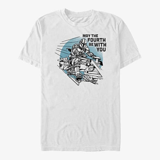 T-skjorte Merch Star Wars: The Mandalorian - We Mobbin Unisex T-Shirt White