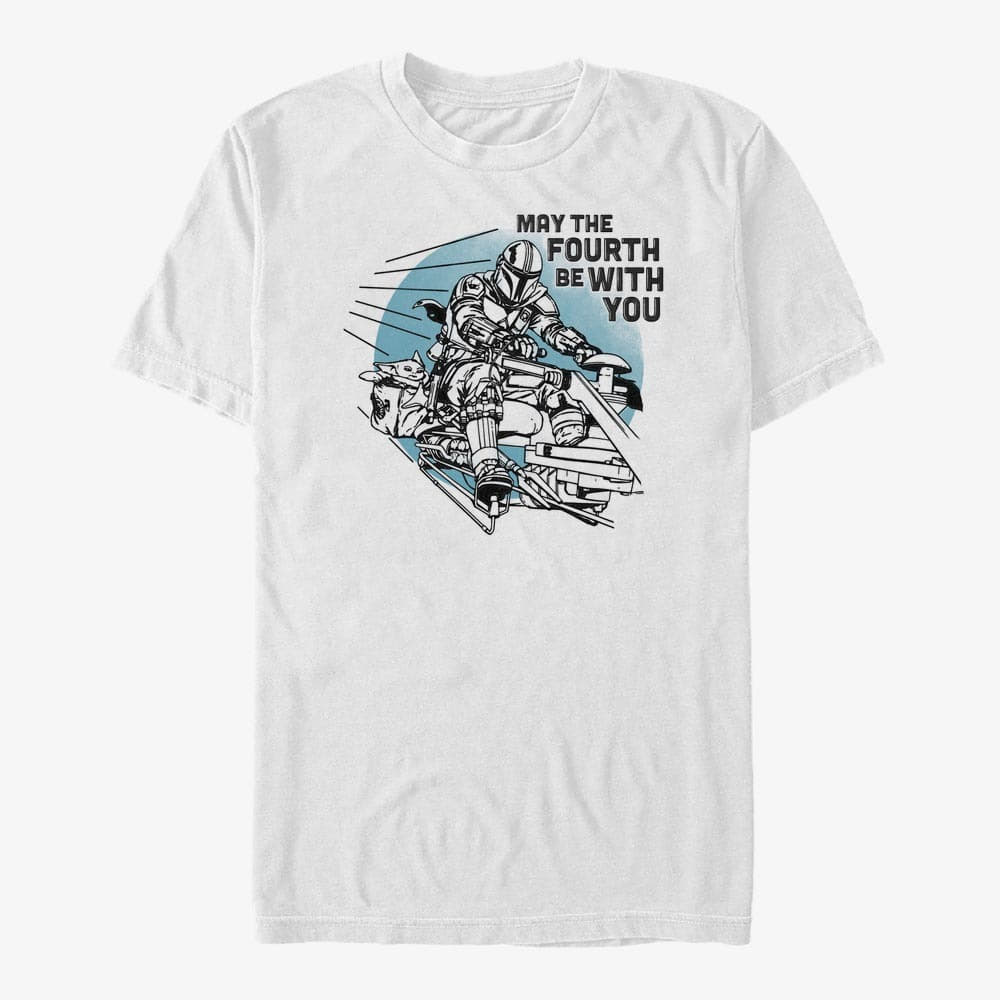 Tricouri Merch Star Wars: The Mandalorian - We Mobbin Unisex T-Shirt White