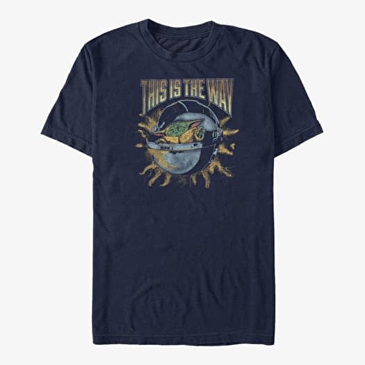 T-shirt Merch Star Wars: The Mandalorian - Rock Child Pod Unisex T-Shirt Navy Blue