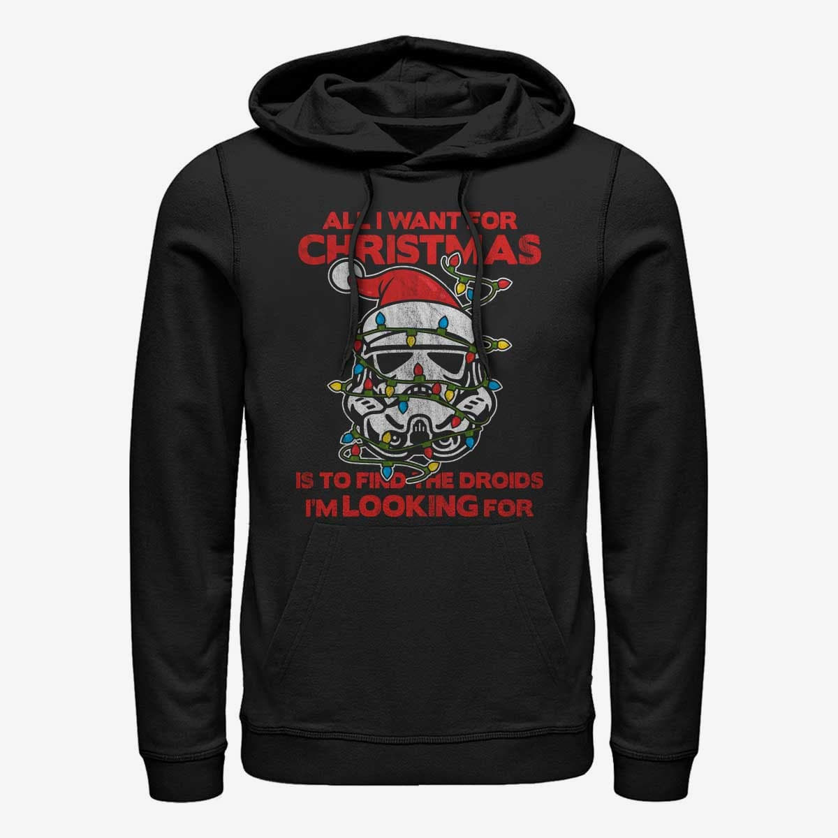 Moletons e blusas de moletom Merch Star Wars: Classic - Christmas Trooper Unisex Hoodie Black