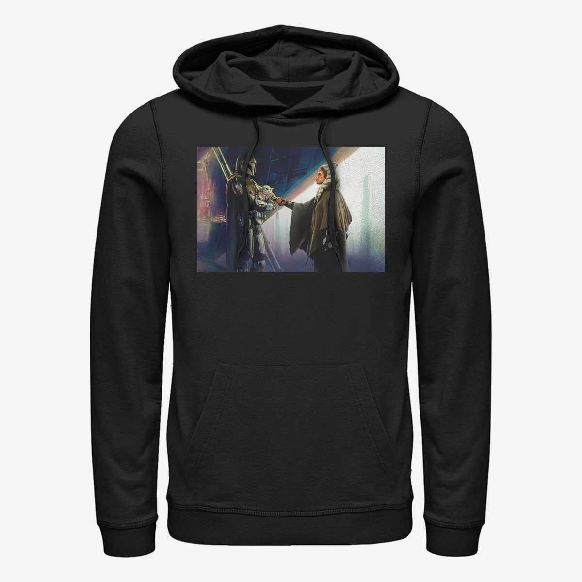 Bluzy Merch Star Wars: The Mandalorian - Goodbyes Unisex Hoodie Black