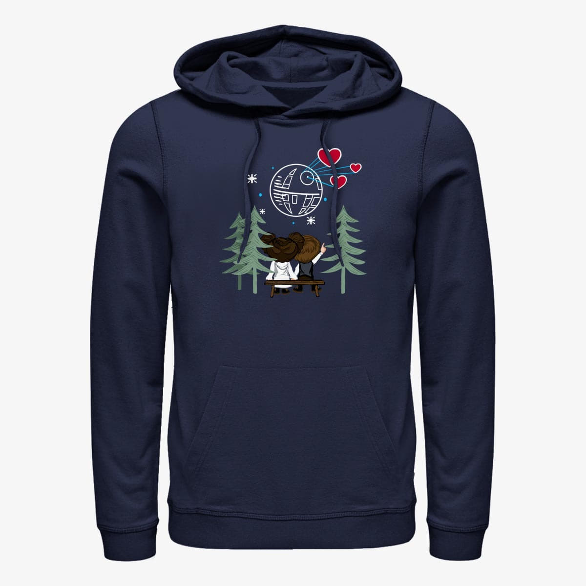 Hættetrøjer og sweatshirts Merch Star Wars: Classic - VDAY LEIA Unisex Hoodie Navy Blue