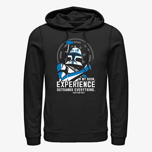 Sweatshirt Merch Star Wars: Clone Wars - Outranks Everything Unisex Hoodie Black