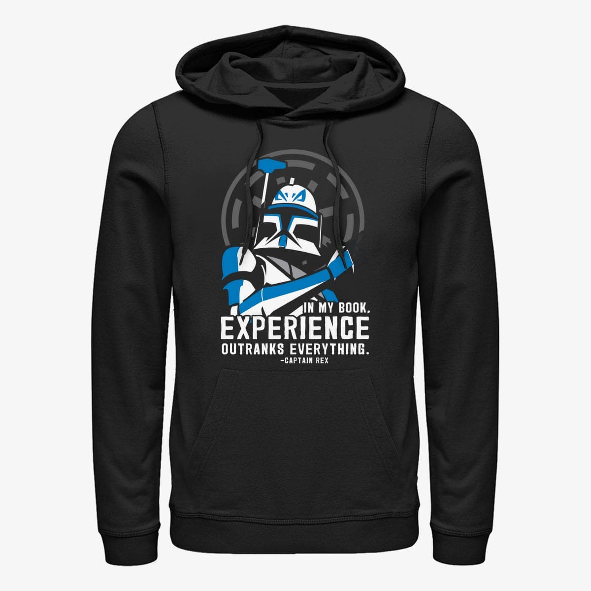 Hættetrøjer og sweatshirts Merch Star Wars: Clone Wars - Outranks Everything Unisex Hoodie Black