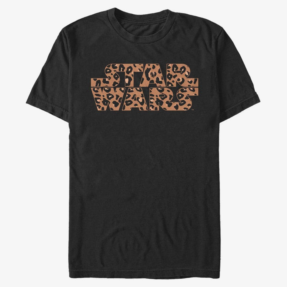 Magliette Merch Star Wars: Classic - Star Wars Logo Cheetah Fill Unisex T-Shirt Black