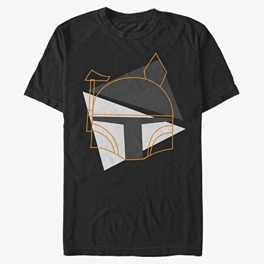 T-shirt Merch Star Wars: Classic - Spooky Boba Lines Unisex T-Shirt Black