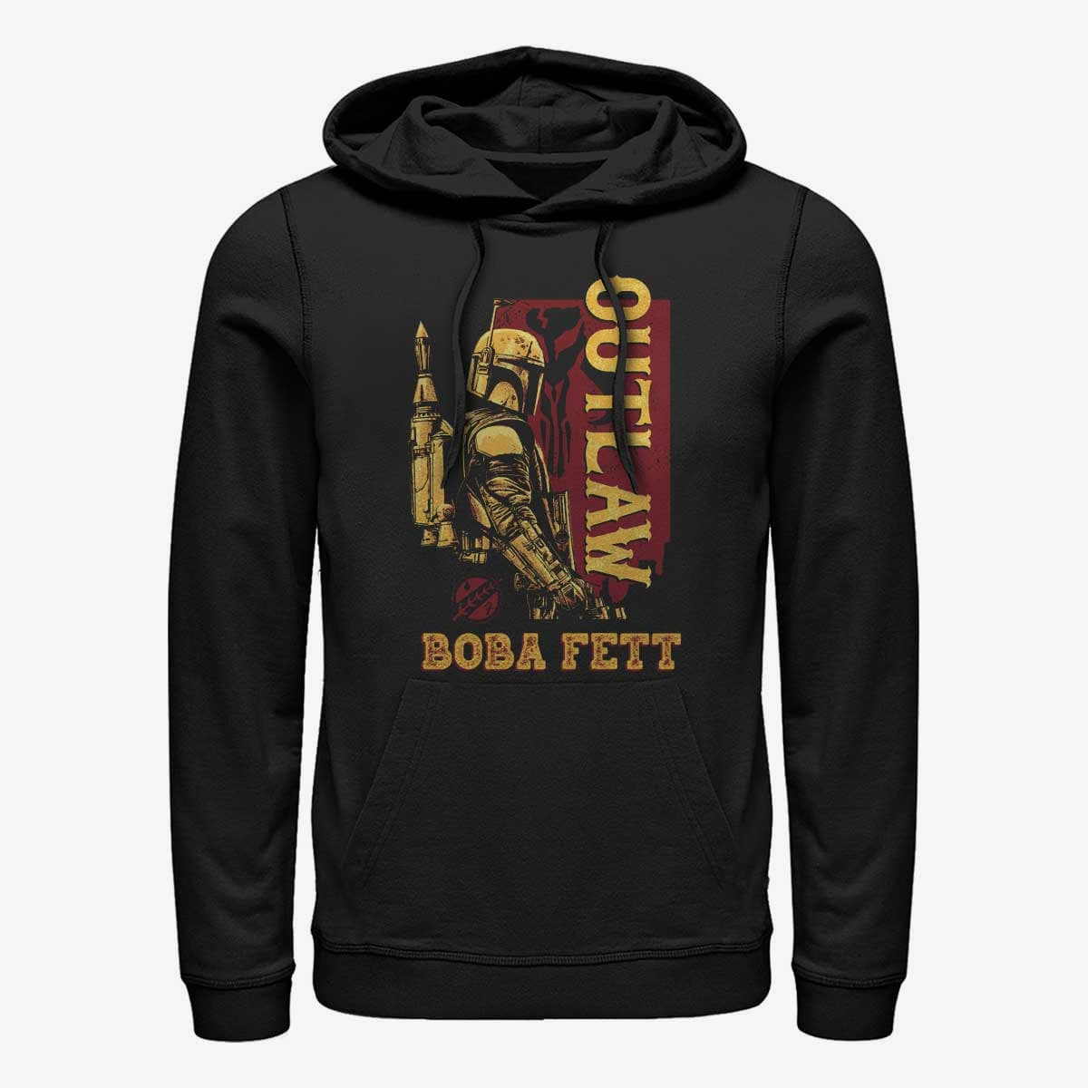 Felpe Merch Star Wars Book of Boba Fett - Outlaw Boba Fett Unisex Hoodie Black