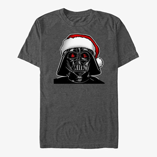 T-shirt Merch Star Wars: Classic - Santa Darth Unisex T-Shirt Dark Heather Grey