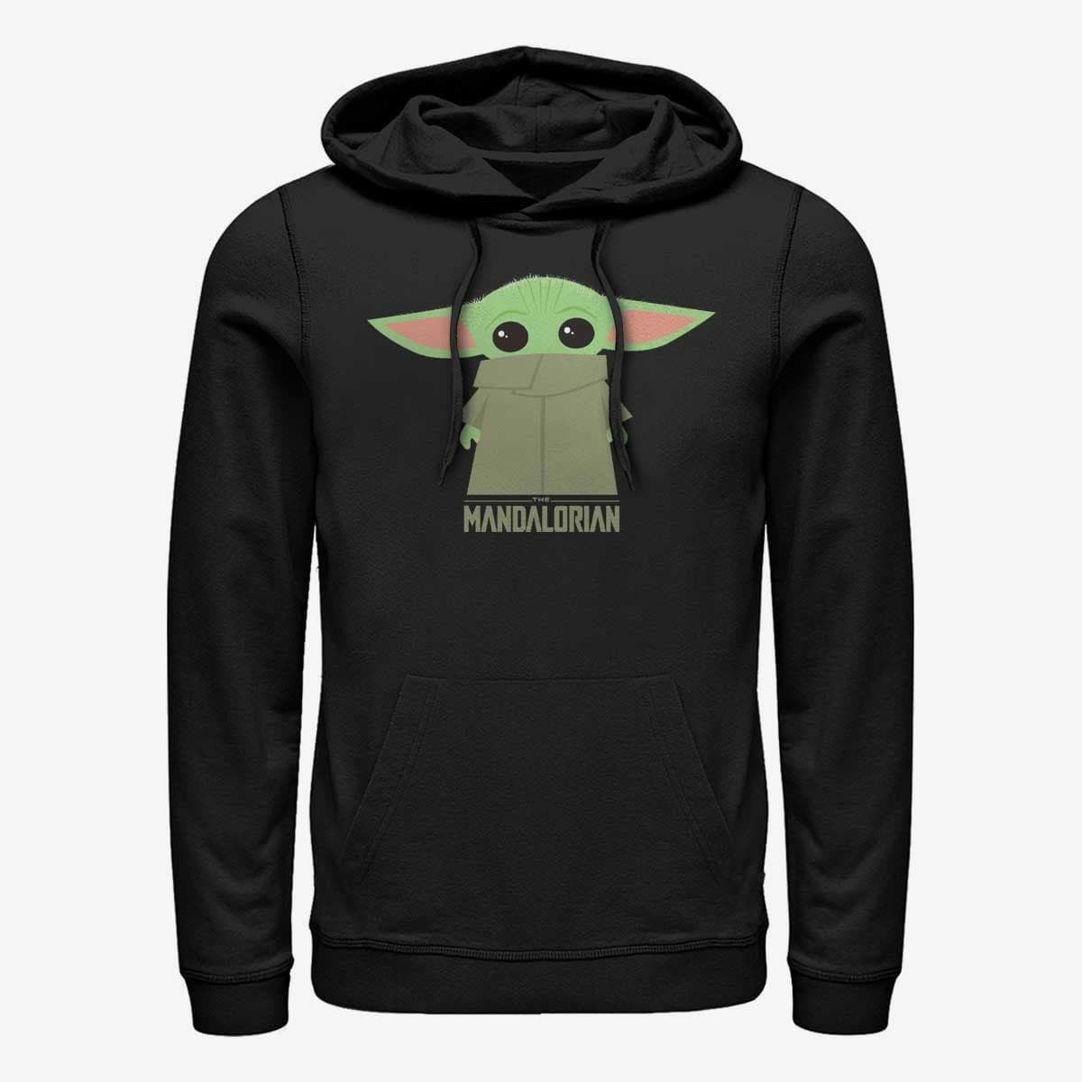 Mikiny Merch Star Wars: Mandalorian - The Child Covered Face Unisex Hoodie Black