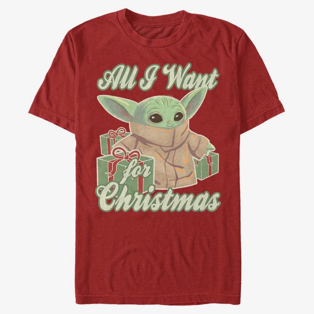 T-shirts Merch Star Wars: The Mandalorian - Christmas Baby Unisex T-Shirt Red