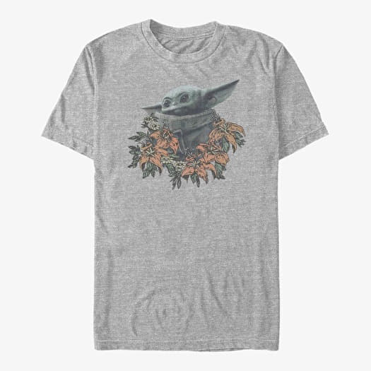 Maglietta Merch Star Wars: The Mandalorian - FLOWER CHILD Unisex T-Shirt Heather Grey