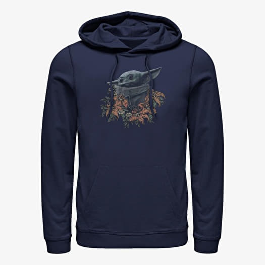 Sweatshirt Merch Star Wars: The Mandalorian - FLOWER CHILD Unisex Hoodie Navy Blue