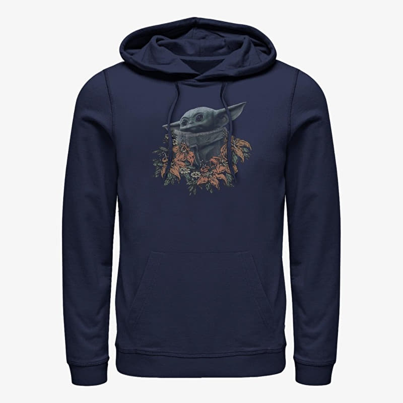 Φούτερ Merch Star Wars: The Mandalorian - FLOWER CHILD Unisex Hoodie Navy Blue