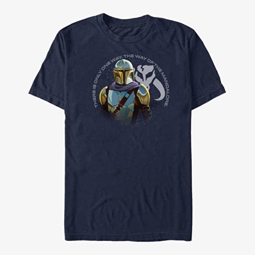 T-shirt Merch Star Wars: The Mandalorian - The Mandalore Way Unisex T-Shirt Navy Blue