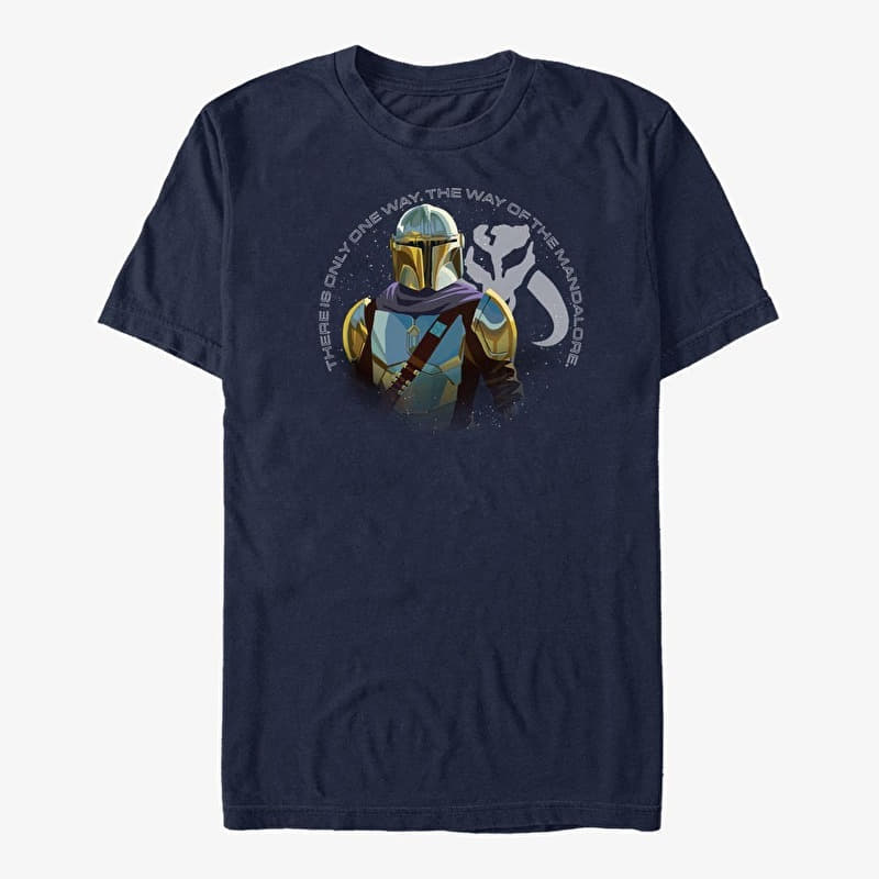 T-Shirt Merch Star Wars: The Mandalorian - The Mandalore Way Unisex T-Shirt Navy Blue