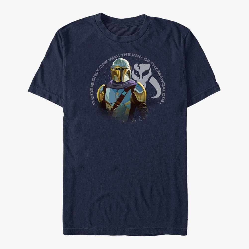 Magliette Merch Star Wars: The Mandalorian - The Mandalore Way Unisex T-Shirt Navy Blue