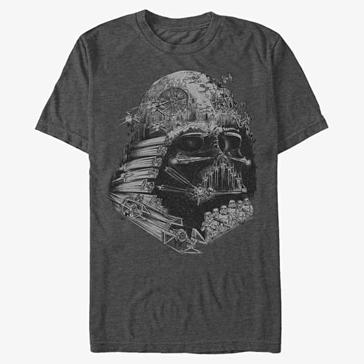 Tricou Merch Star Wars: Classic - Empire Head Unisex T-Shirt Dark Heather Grey