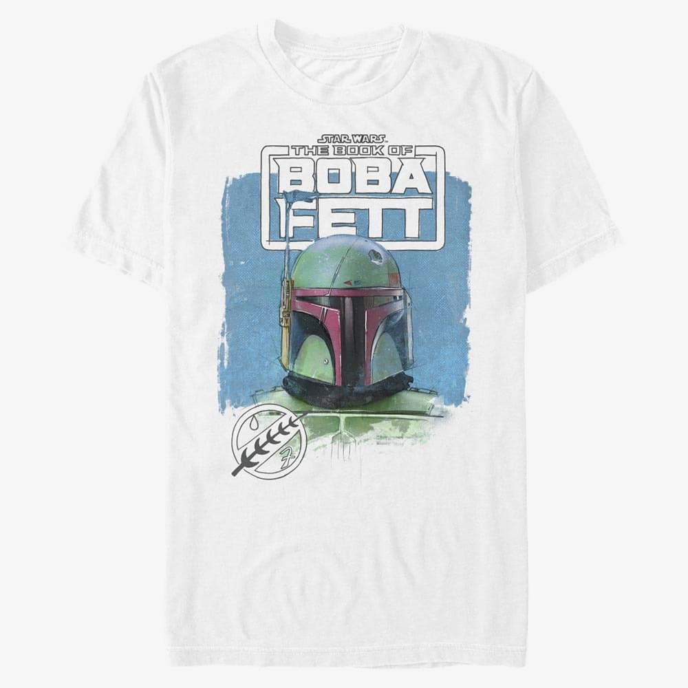 T-shirts Merch Star Wars Book of Boba Fett - BOBA SKETCH Unisex T-Shirt White